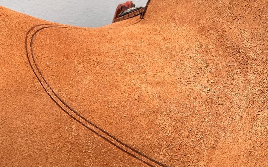 Close texture of roughout leather